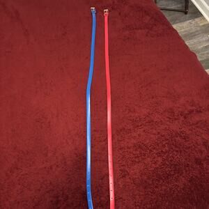 New York and Company Red and Blue Skinny Belts, Sz S and M